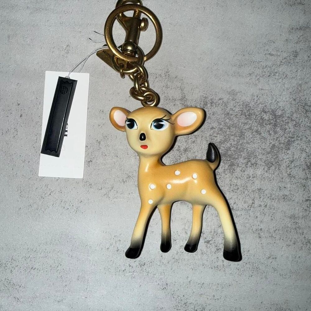 Coach Deer Keychain